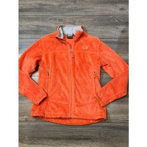 Mountain Hardwear Fleece Jacket Womens Size Small Orange Coral Sherpa  Full Zip